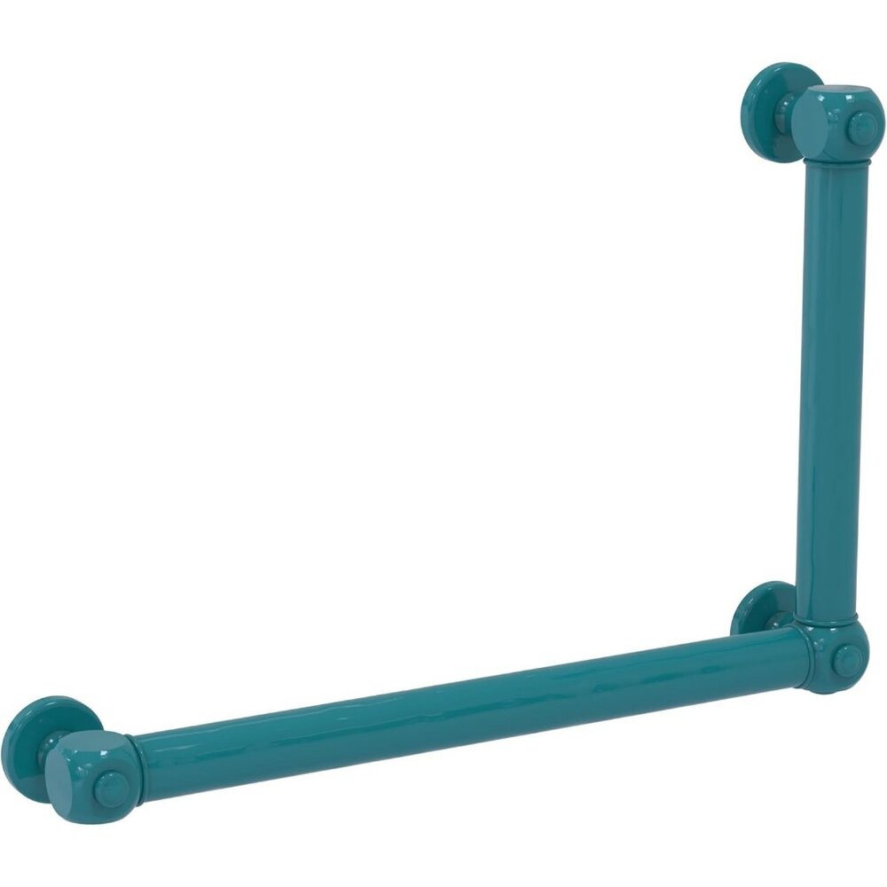NEW Allied Brass Cube Design Smooth 90 deg Right Hand Grab Bar Glokzin Teal